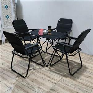 ست صندلی ساحلی تاشو مدل VIP و میز برزنتی استراکچر