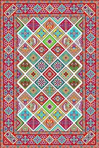 طرح گلیم قاب قابی،18-10