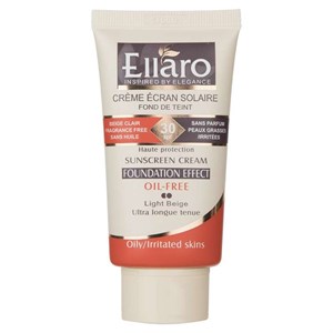 کرم ضد آفتاب کرم پودری فاقد چربی SPF 30 الارو (بژ روشن)