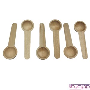 پیمانه ادویه چوبی مدل سرتاس بسته 6 عددی