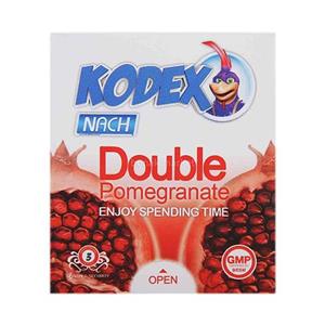 کاندوم دابل کدکس حاوی ژل انار 3 عددی مدل Double Pomegranate