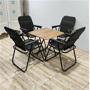 ست صندلی ساحلی تاشو VIP و میز mdf
