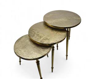 میز عسلی پوست ماری طلایی