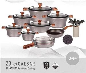سرویس قابلمه 23 پارچه کاندید مدل سزار با پوشش تیتانیوم
