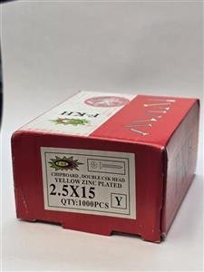 پیچ خودکار سرتخت 15*2.5 (مخصوص مته 2 میلیمتر) زرد