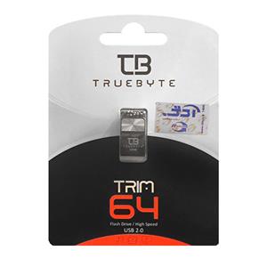 فلش TRUEBYTE TRIM USB2.0 Flash Memory - 64GB (گارانتی مادام العمر شرکت آی تین) مشکی نقره ای