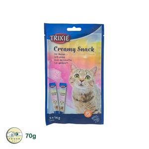 بستنی گربه تریکسی مدل Trixie Creamy Snack طعم میگو ۵ عدد