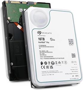 هارد دیسک داخلی سیگیت IronWolf Pro 3.5 اینچی 16 ترابایت با خدمات بازیابی اطلاعات، 5 سال گارانتی، 256 مگابایت، 7200 دور در دقیقه، خدمات 24 ساعته برای PC NAS RV Sensor مدل ST16000NE000