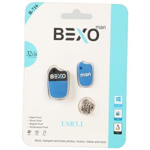 BEXO B-716 USB3.1 Flash Memory-32GB (گارانتی داده پردازی آواتک) آبی کاربنی
