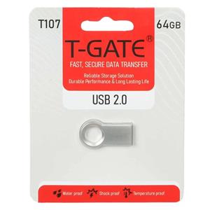 T-GATE T107 USB2.0 Flash Memory – 64GB – نقره ای (گارانتی آسان سرویس)