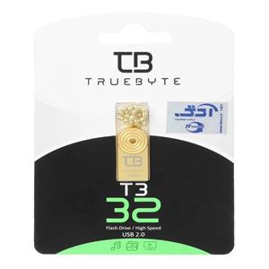 TRUEBYTE T3 USB2.0 Flash Memory-32GB طلایی (گارانتی مادام العمر شرکت آی تین)
