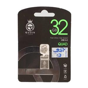 Queen QUAD USB3.2 Flash Memory-32GB نقره ای (گارانتی مادام العمر شرکت آی تین)