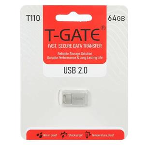 T-GATE T110 USB2.0 Flash Memory – 64GB – نقره ای (گارانتی آسان سرویس)