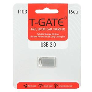 T-GATE T103 USB2.0 Flash Memory – 16GB – نقره ای (گارانتی آسان سرویس)