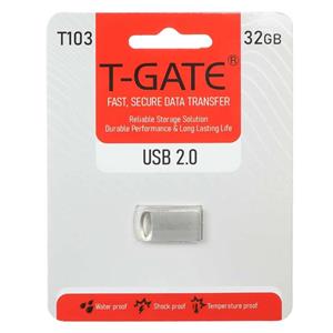 T-GATE T103 USB2.0 Flash Memory – 32GB – نقره ای (گارانتی آسان سرویس)