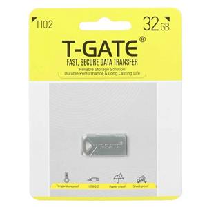 T-GATE T102 USB2.0 Flash Memory – 32GB – نقره ای (گارانتی آسان سرویس)