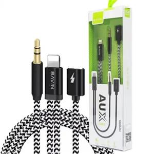 جک صدا و شارژر آیفون باوین BAVIN AUX11 IPHONE