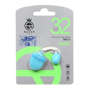Queen Sweet USB2.0 Flash Memory-32GB آبی (گارانتی مادام العمر شرکت آی تین)