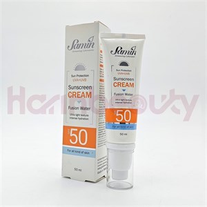 کرم ضد آفتاب فیوژن واتر انواع پوست SPF50 ثمین 50 میلی لیتر