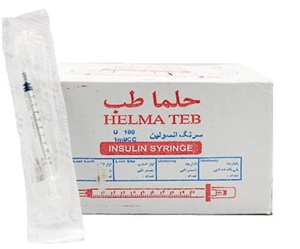 سرنگ انسولین 1 سی سی سرسوزن جدا حلما گیج 29 (بسته 60 عددی)