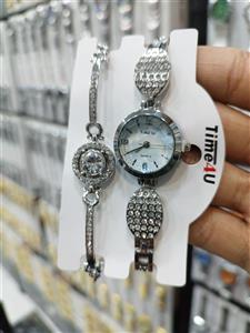 ساعت زنانه ست دستبندی برند TIME4U کد 47