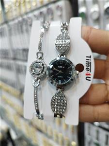 ساعت زنانه ست دستبندی برند TIME4U کد 46