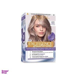 کیت رنگ مو لورآل (Loreal) سری Cool Creme شماره 8.11 پایه رنگ بلوند دودی