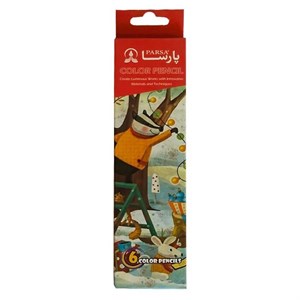 مداد رنگی 6عددی پارسا