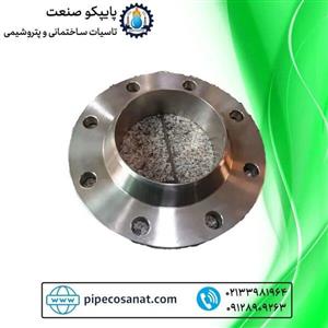 فلنج گلودار جوشی استیل ایرانی 304 کلاس کاری 150 برند melesi