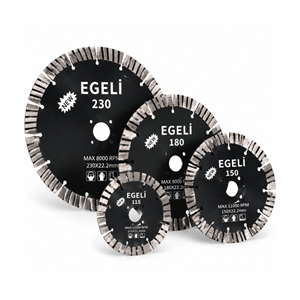 دیسک برش گرانیت اگلی در سایز بندی / گرانیت بر EGELI