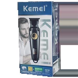 ماشین اصلاح خط‌زن کیمی KEMEI مدل KM-2371 – خط زن حرفه‌ای با بدنه فلزی، تیغه سرامیکی و نمایشگر