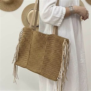 کیف رافیا زنانه کد KF3614