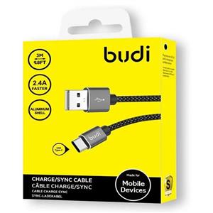 کابل تایپ‌سی کنفی/فلزی Budi DC206T30B
