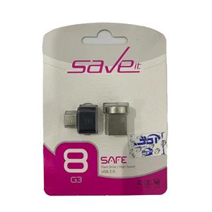 Save it SAFE-C-PlUSE-(OTG) USB2.0 Flash Memory - 8GB (گارانتی لایف تایم آی تی)