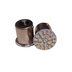 لامپ چراغ عقب خودرو تک کنتاکت (سفید) مدل فندقی پایه 1156 کد LED بسته دو عددی