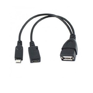 کابل میکرو OTG USB دارای تغذیه خارجی Micro USB