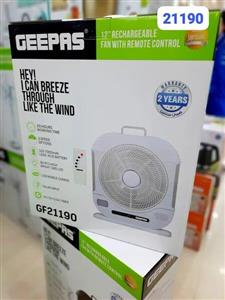 پنکه شارژی جیپاس GF21190 | خرید Geepas Rechargeable Fan