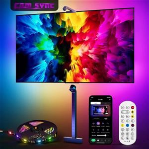ریسه تلویزیون مدل XSync-1 برند Photonix با قابلیت سینک هوشمند نور پس زمینه با تصویر تلویزیون - سایز 32 تا 79 اینچ - با سنسور دوربین و تکنولوژی RGBIC