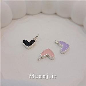 پلاک قلب نقره میناکاری 