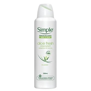 اسپری ضد تعریق سیمپل مدل Aloe Fresh Antiperspirant با رایحه آلوئه ورا حجم 250 میل