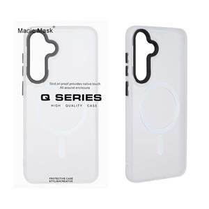 قاب اورجینال Magic Mask مات Magsafe بلک لنز Samsung Galaxy S25 FE - سفید (پک دار)