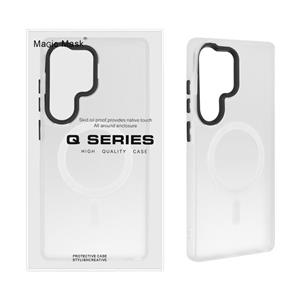 قاب اورجینال Magic Mask مات Magsafe بلک لنز Samsung Galaxy S25 Ultra - سفید (پک دار)