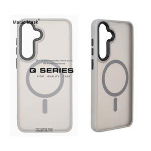 قاب اورجینال Magic Mask مات Magsafe بلک لنز Samsung Galaxy S25 FE - خاکستری (پک دار)