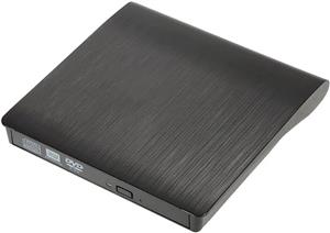 دی وی دی رایتر اکسترنال USB 3.0 فوق العاده باریک و قابل حمل، پخش کننده و رایت کننده دی وی دی برای لینوکس، ویندوز و مک او اس