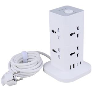 چند راهی 8 خانه هایکو استار HS-PS322 با کابل 2 متریشارژر USB و Type-C