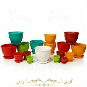 گلدان پلاستکی گرد ساده