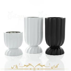 گلدان فایبرگلاس مدل شکلاتی - 2سایز