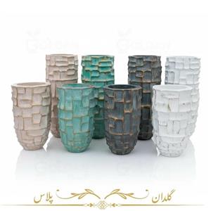 گلدان فایبرگلاس طرح پتینه رنگی