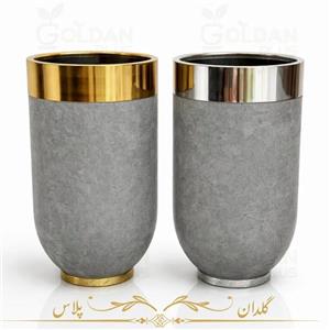 گلدان فایبرگلاس روکش مخمل-مدل سلین