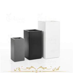 فلاور باکس فایبرگلاس بلند مکعب 40